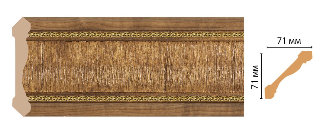 Плинтус потолочный DECOMASTER 172-4 (71*71*2400мм)
