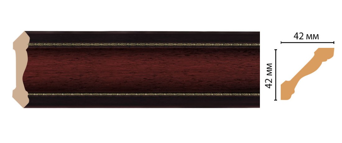 Плинтус потолочный DECOMASTER 180-52 (42*42*2400мм)