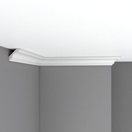 Плинтус потолочный гладкий DECOMASTER 96215F гибкий (45*45*2400мм)